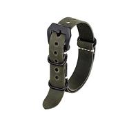 AXTGBHL Reloj de cuero Military OTAN Reloj Correa Negro Marrón Café Reloj de reloj Correa Pulsera de Wistbanda 20mm 24mm(Grn,24mm)