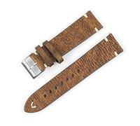 AXTGBHL Reloj de cuero retro 18 mm 20 mm 22 mm 24 mm de acero sin stianless de acero con hebilla de reloj de reloj de correa de correa de correas de reemplazo(G-Green,18mm)