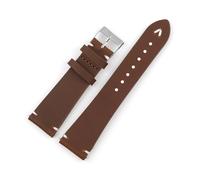 AXTGBHL Reloj de cuero retro 18 mm 20 mm 22 mm negro café marrón costura hecho a mano correa reemplazo hombre pulsera(Brown,20mm)