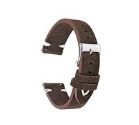 AXTGBHL Reloj de gamuza de cuero de gamuza banda de reloj de gamuza suave cuero de cuero vintage correa de café 18 mm 20 mm 22mm 24mm reloj de reloj(18mm)