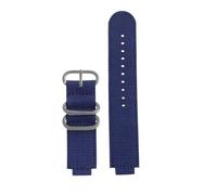 AXTGBHL Reloj de nailon de 16mm, correa de reloj modificada compatible con Casio GA900 GA110 DW5600 5610 GWB5600 GA2100, pulsera negra dorada for deportes al aire libre(Blue-silver)