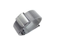 AXTGBHL Reloj de reloj 12 mm 14 mm 18 mm 20 mm 22 mm 24 mm Universal Acero inoxidable Metal Reloj de metal Banda fósil correa pulsera negro rosa oro plata plata(Silver,20mm)