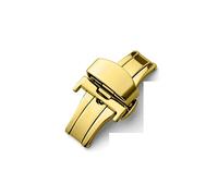 AXTGBHL Reloj Fold Hebilla Doble clic en Butterfly Wamkand Push SCRASP PUSH 18/20 / 22MM Botón Despliegue Cujiador de cierre Accesorios(Gold,14mm)