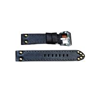 AXTGBHL Reloj retro Correa de cuero 18mm 20 mm 22 mm de 24 mm de reloj Correa de banda cepillada Stee de acero inoxidable tallado Accesorios for panerai(Schwarz,22mm)