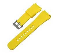 AXTGBHL Silicona de goma de silicona rápida Fundador Wander CrewMaster Grant Marshal Explorist Strap Strap Strap Strap Fit for fossil Q(Gelb)