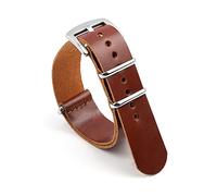 AXTGBHL Strap de la OTAN de cuero WatchStrap 18mm 20mm 22mm 24mm Zulu Zulu Military Wamkband Burst Crack Muñeca Pulsera Reemplazo(Red brown,24mm)