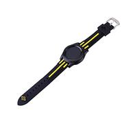 AXTGBHL Strap de pulsera de silicona 22mm 46mm / 46mm HONOR Pulsera de correa mágica SmartWatch WatchBand Fit for Huawei Reloj Gt Adecuado Gt Activo(Black and yellow)