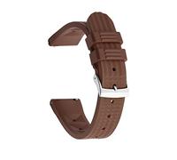 AXTGBHL Suelte Fluoro Goma Reloj Banda Waffle 2 2mm Mira la correa Ajuste for el buceo Seiko Pulsera impermeable Accesorios de reemplazo(Brown Silver)