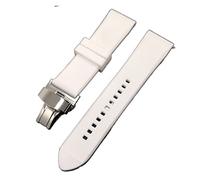 AXTGBHL Universal Silicone Watchban Butterfly Bankle Buckle Store Strap Binst Binst Binst Binst Bindo de muñeca 18 mm 20 mm 22 mm for hombres Mujeres(Wei,22mm)
