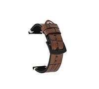 AXTGBHL Watchband Oil Wax Correa de cuero Mujeres Pulseras de cuero de vaca 20 mm 22 mm Accesorios de reloj for Samsung Fit For Huawei(Brown,22mm)