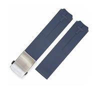 AXTGBHL Wheamband de silicona 20 mm 21mm deportes toque T013 t047 Correa de goma T-Sport Wamkband impermeable T013420A T047420A T33 Apto for Tissot(Blue silver 20mm)