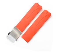 AXTGBHL Wheamband de silicona 20 mm 21mm deportes toque T013 t047 Correa de goma T-Sport Wamkband impermeable T013420A T047420A T33 Apto for Tissot(Orange silver 20mm)