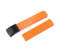AXTGBHL Wheamband de silicona 20 mm 21mm deportes toque T013 t047 Correa de goma T-Sport Wamkband impermeable T013420A T047420A T33 Apto for Tissot(Orange black 20mm)