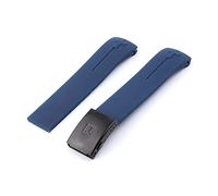 AXTGBHL Wheamband de silicona 20 mm 21mm deportes toque T013 t047 Correa de goma T-Sport Wamkband impermeable T013420A T047420A T33 Apto for Tissot(Blue black 21mm)