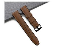 AXTGBHLas correas de cuero de silicona de 20 mm caben for el reloj Huawei Fit for Samsung Gear S3 Sport Fit for Amazfit Gtr 4 7mm apto for Xiaomi Fit for Haylou Solar 22mm Watch Band(Brown,20mm)