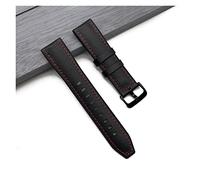 AXTGBHLas correas de cuero de silicona de 20 mm caben for el reloj Huawei Fit for Samsung Gear S3 Sport Fit for Amazfit Gtr 4 7mm apto for Xiaomi Fit for Haylou Solar 22mm Watch Band(Black Red,22mm)