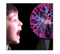AXTMR Bola de Plasma Gigante Unisex, Magic Lamp de Rayos Que se Puede Tocar y controlar por Sonido, Magic Plasma Ball Esfera Lámpara de inducción científica,Voice 10.5in,Size