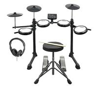 Axus AXK4 Paquete De Inicio Del Kit De Tambor Electrónico, Para Principiantes Con Almohadillas De Tambor De Malla Tranquila, Palos, Taburetes Y Auriculares