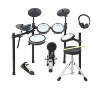 Axus AXK5 Batería Electrónica - Set Completo con Parches Mesh, 25 Sonidos, USB MIDI, Auriculares, Taburete y Baquetas Incluidos - Perfecta para Principiantes Adultos Niños Práctica Casa