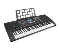 Axus AXP2 Piano Con Teclado Electrónico Sensible Al Tacto Para Principiantes De 61 Teclas Con Fuente De Alimentación Y Atril, Negro
