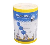 Axus Décor Alox-Pro - Rollo de papel abrasivo de óxido de aluminio blanco, diseñado para mezclar superficies, papel de lija de pérdida mínima de grano, grano 60, serie azul, 5 m x 115 mm