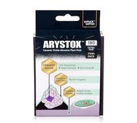 Axus Decor Arystox Almohadillas flexibles de cerámica, paquete de 2, grano 120, revestimiento antiadherente de estearato y espuma de alta densidad, acabado superior en madera, metal y más, ideal para