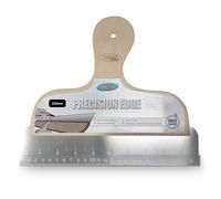 Axus Decor Precision Edge - Herramienta multiusos con aumento de medición y hoja de corte, 25 cm (serie gris), herramienta de corte de papel tapiz con hoja de acero inoxidable y mango de madera de