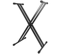 Axus Soporte de tijera doble portátil para teclado para uso intenso, Negro