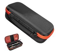 AXVRAV Funda para micrófono Bluetooth compatible con JBL PartyBox Wireless Mic, carcasa de micrófono inalámbrico, bolsa de viaje de doble micrófono para receptor, adaptador de pilas para karaoke y