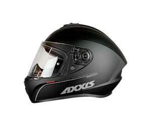 AXXIS Casco Moto Integral Pantalla Transparente FF112C DRAKEN Solid V.2 A11 Negro Mate HOMOLOGADO (XS)