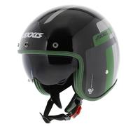 AXXIS Casco Moto Jet Tipo Retro con Gafa Solar OF507SV Hornet SV Old Style B6 Verde Perla HOMOLOGADO (M)