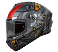 AXXIS Draken S Dinotoon B5 Matt Orange - Casco de Moto Integral Homologado ECE 22.06 (M)