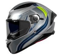 AXXIS Panther SV Tribute Gris Azul Mate - Casco de Moto Integral con Visor Solar, para Hombre y Mujer, Homologado ECE 22.06 (M)