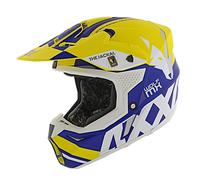 Axxis Wolf Jackal A3 amarillo mate azul offroad mx casco de motocicleta