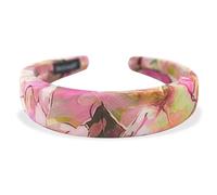 axy Diadema ancha con estampado floral y acolchado de tela, bonita diadema para el pelo HRK14 (patrón 1, ancha)