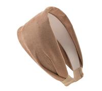 axy Diadema ancha con franela ligera, bonita diadema para mujer, diadema para el pelo HR10A (beige)