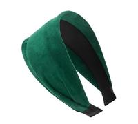 axy Diadema ancha con franela ligera, bonita diadema para mujer, diadema para el pelo HR10A (verde)