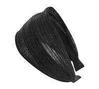 axy Diadema ancha con hilos de purpurina, bonita diadema para mujer, diadema para el pelo HR31 (negro, extraancha)