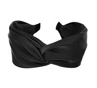 axy Diadema ancha con nudos refinados - cubierta de satén - Diadema para mujer, diadema para el pelo HRD3 (negro)