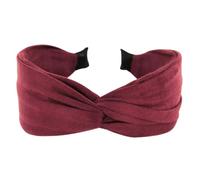 axy Diadema ancha con nudos refinados de tela de franela ligera para mujer, cinta para el pelo HRD6 (rojo, extra ancha)