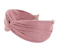 axy Diadema ancha con nudos refinados de tela de franela ligera para mujer, cinta para el pelo HRD6 (rosa, extra ancha)
