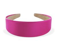 axy Diadema ancha con revestimiento de satén, estilo vintage, clásica, diadema HRK1 (rosa)