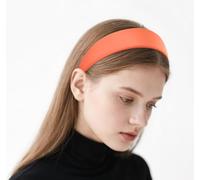 axy Diadema ancha con revestimiento de satén, estilo vintage, clásica, HRK1 (naranja)