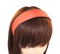 axy Diadema ancha con revestimiento de satén, estilo vintage, clásica, HRK1 (naranja)