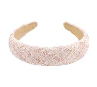 axy Diadema ancha con tejido de tweed acolchado - Hermosa diadema para el pelo HRK8 (rosa)