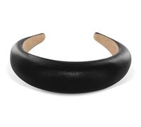 axy Diadema ancha con tela acolchada, bonita diadema para mujer, diadema para el pelo HRK2L (negro)