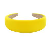 axy Diadema ancha con tela acolchada Candy Colours - Bonita diadema para el pelo HRK2A (amarillo)