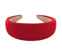 axy Diadema ancha con tela acolchada Candy Colours - Bonita diadema para el pelo HRK2A (rojo)
