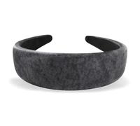 axy Diadema ancha con tela acolchada en aspecto de mármol, elegante y bonita, para mujer, cinta para el pelo, cinta para el pelo, HRK2AMar (negro, ancha)