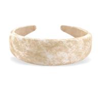 axy Diadema ancha con tela acolchada en aspecto de mármol, elegante y bonita, para mujer, cinta para el pelo HRK2AMar (beis, ancha)